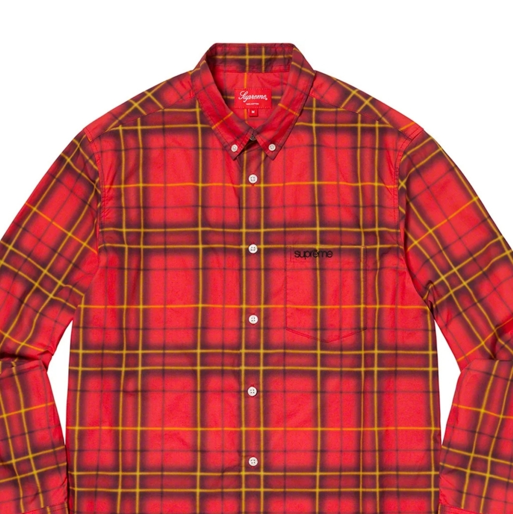 Supreme Spray Tartan Shirt Red Men’s Large SS21S7